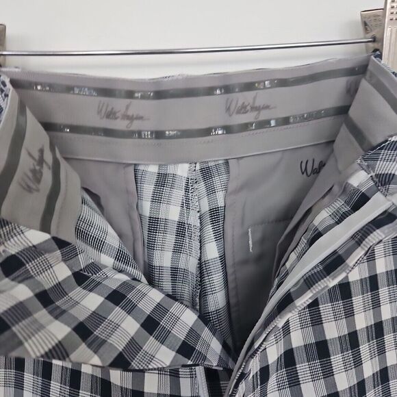 Walter Hagen Mens 30", 11 Majors Golf Performance Plaid Flat Front Chino Preppy - Picture 5 of 8